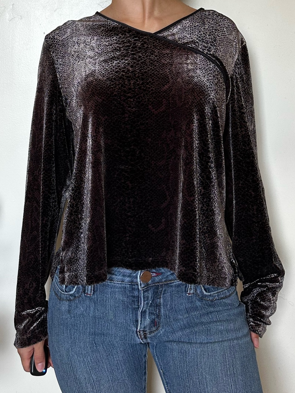 Velvet Long-Sleeve Top